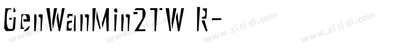 GenWanMin2TW R字体转换